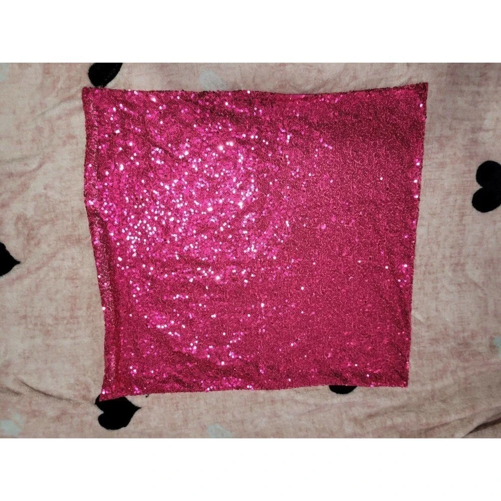 Hot pink sequin pillow case